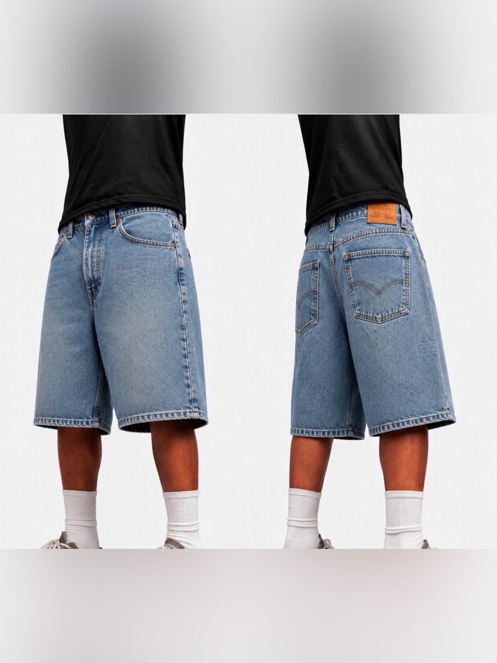 Levi's Light Blue Denim Relaxed Fit Men’s Shorts Size 52